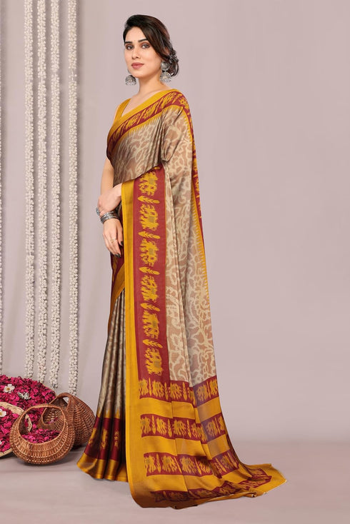 Vasthrlay Fashion Chiffon Turquoise Ethnic Wear