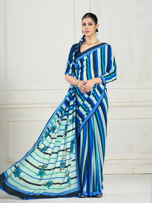 Vasthrlay Georgette Unstitched Saree