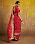 Vasthrlay Georgette Embroidery Unstitched Red Saree