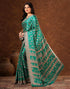 Vasthrlay Womens Printed Unstitched Brown Saree