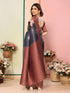 Vasthrlay Kanjivaram Banarasi Unstitched Currant Onion Free Ethnic Wear