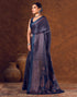 Vasthrlay Womens Printed Unstitched Brown Saree