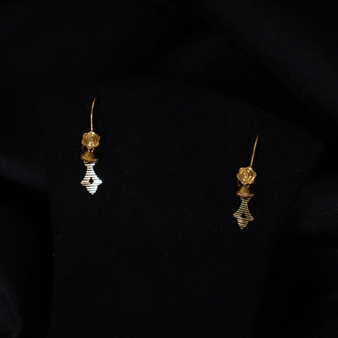 22 Carat Gold Cubic Zirconia Stud Ear Ring 1.47g by Mahita Collections