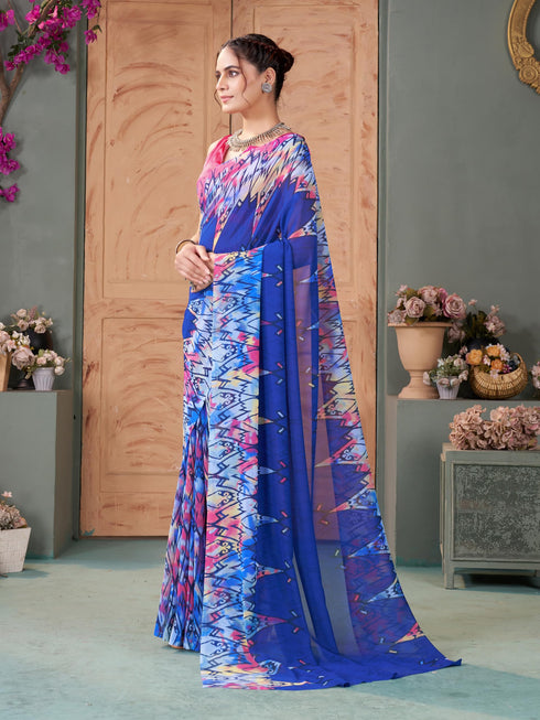 Vasthrlay Georgette Printed Saree