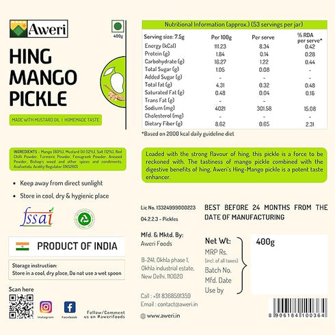Aweri Hing Mango Pickle – Bold Flavours