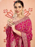 Vasthrlay Georgette Embroidery Purple Saree With Dark Purple Unstitched Blouse Piece