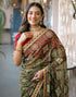 Vasthrlay Bandhani Embroidery Unstitched Dusty Pink Saree
