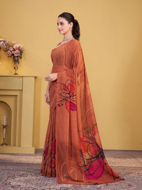 Vasthrlay Georgette Printed Saree