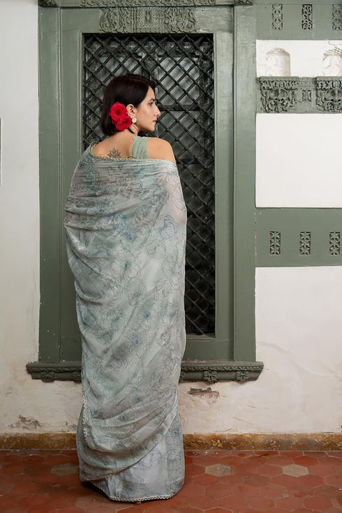 Vasthrlay Fashion Georgette Dark Multicolor Ethnic Wear