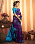 Vasthrlay Banarasi Jacquard Unstitched Teal Saree