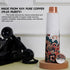Pure Copper Floral Print Bottle 900 ml