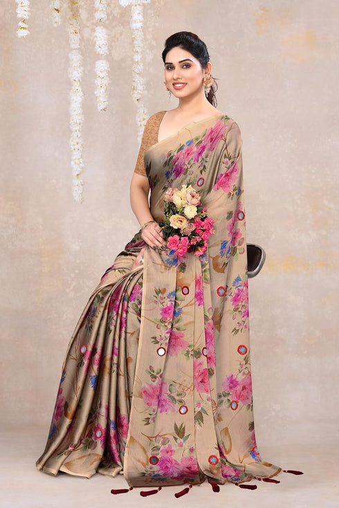 Vasthrlay Fashion Chiffon Geometric Printed Ethnic Wear