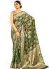 Vasthrlay Women's Organza Designer Unstitched Saree