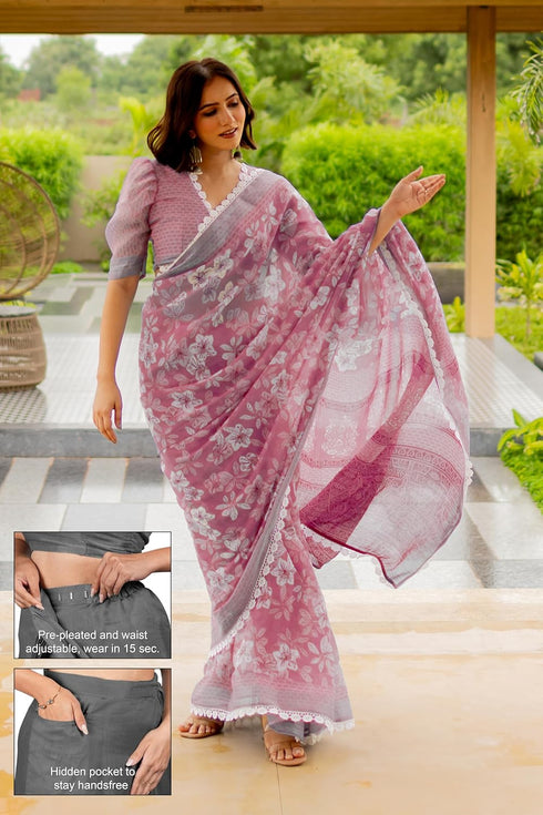 Vasthrlay Fashion Pocket Printed Readymade Ethnic Wear