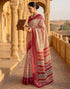 Vasthrlay Womens Printed Unstitched Navy Blue Saree