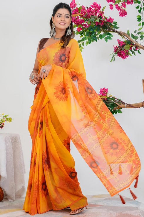 Vasthrlay Fashion Georgette Printed Ethnic Wear