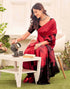 Vasthrlay Womens Abstract Unstitched Off White Saree