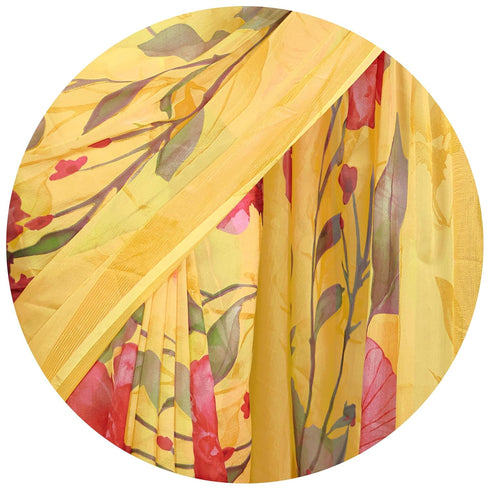 Vasthrlay Fashion Chiffon Geometric Printed Ethnic Wear