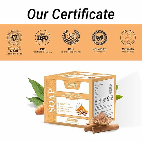 Multani Naturals Kojic Acid 1% & Haldi Chandan Soap 125g