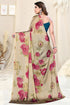 Vasthrlay Fashion Chiffon Printed Grey Ethnic Wear