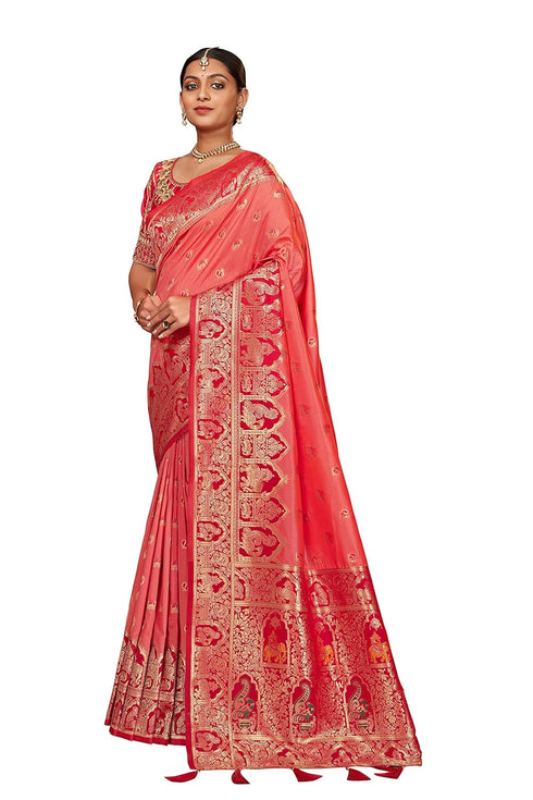 Vasthrlay Traditional Jacquard Banarasi Sareewith