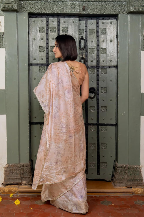 Vasthrlay Fashion Georgette Dark Multicolor Ethnic Wear