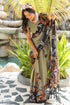 Vasthrlay Fashion Chiffon Rhinstone Embellished Ethnic Wear
