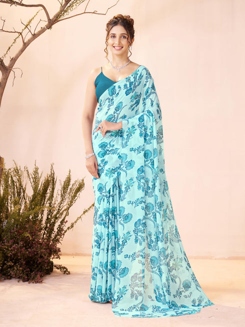 Vasthrlay Georgette Printed Saree