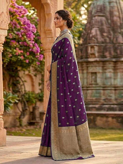 Vasthrlay Jaquard Traditional Unstitch Pink Ethnic Wear