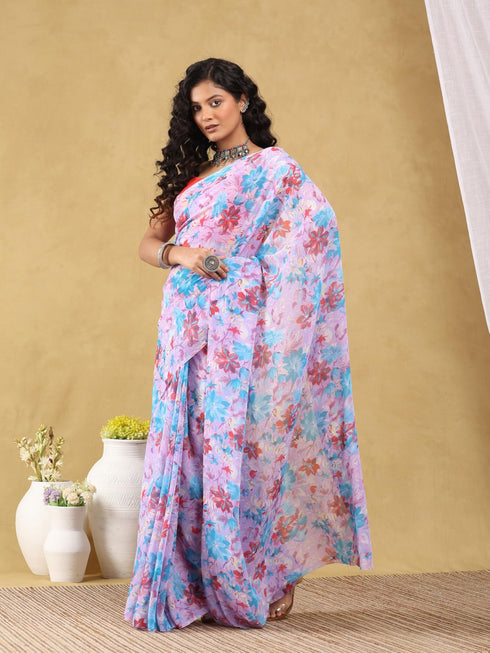Vasthrlay Georgette Floral Saree