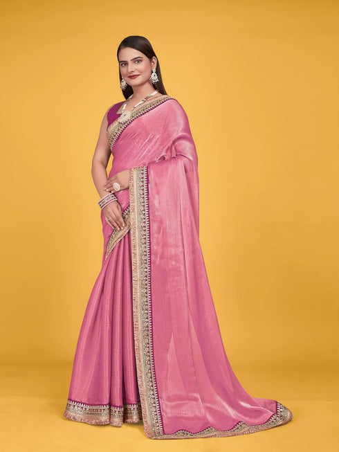 Vasthrlay Trendy Organza Saree Blouse