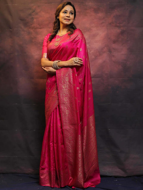 Vasthrlay Saree Kanjivaram Silk Pari Purple