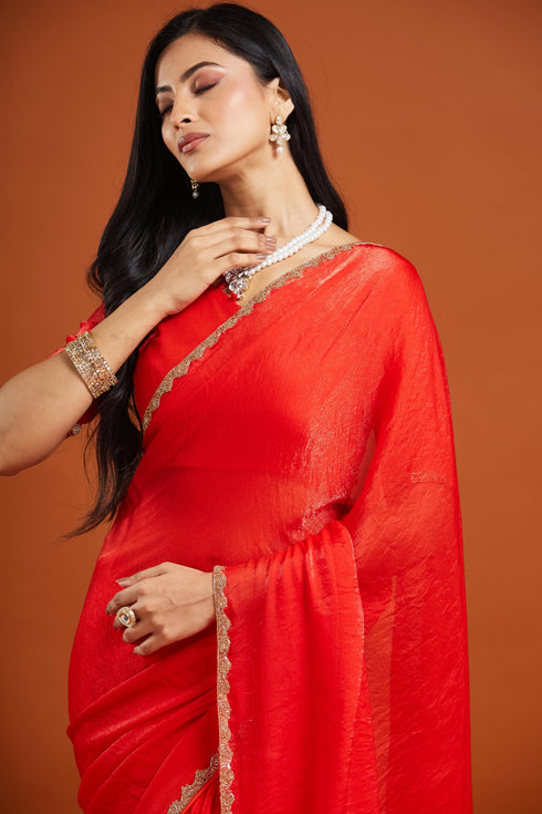 Vasthrlay Border Unstitched Saree