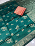 Vasthrlay Banarasi Floral Weaving Contrast