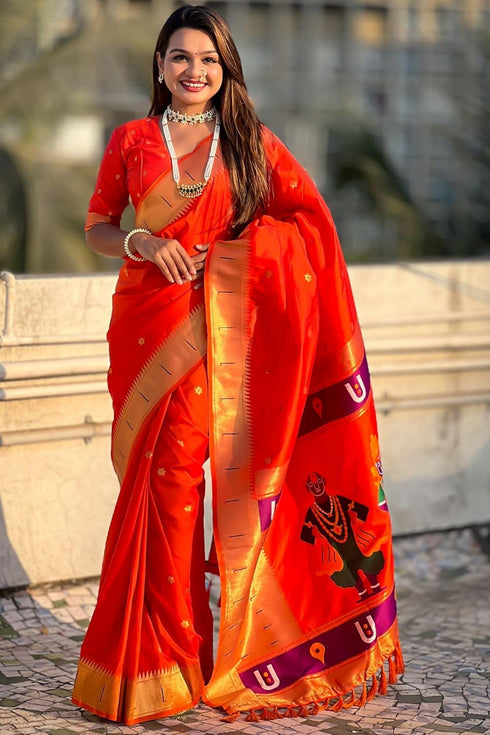 Vasthrlay Kanjivaram Paithani Unstitched Mahendi Ethnic Wear