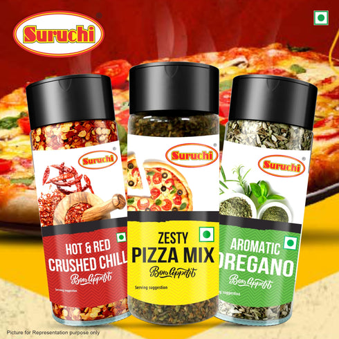 Suruchi Seasoning Herbs Combo Pack of 3 Zesty Pizza