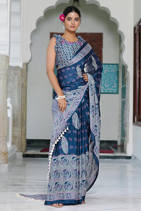 Vasthrlay Fashion Chiffon Printed Lightweight Ethnic Wear