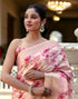 Vasthrlay Womens Printed Unstitched Beige Saree