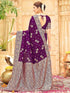 Vasthrlay Womens Banarasi Unstitched Mauve Saree
