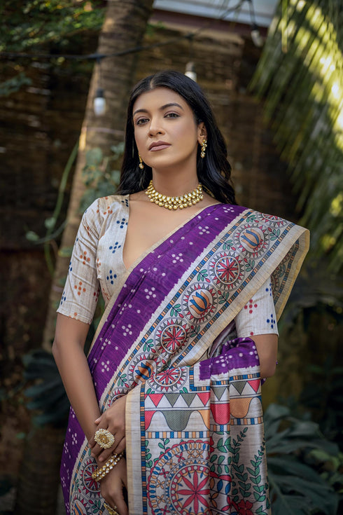 Vasthrlay Ghicha Madhubani Print
