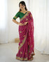 Vasthrlay Georgette Embroidery Red1 Red Saree