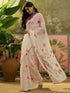 Vasthrlay Printed Off White Off White Saree