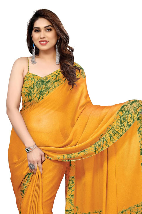 Vasthrlay Fashion Chiffon Abstrect Printed Ethnic Wear