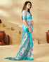 Vasthrlay Georgette Printed Unstitched Multicolor Saree