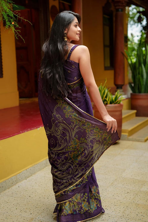 Vasthrlay Fashion Georgette Leheriya Dark Ethnic Wear