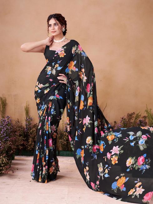 Vasthrlay Georgette Printed Saree