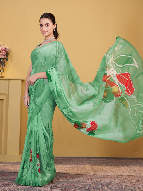 Vasthrlay Georgette Printed Saree