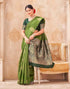 Vasthrlay Kanjivaram Jacquard Unstitched Mustard Saree