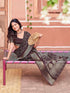 Vasthrlay Georgette Jacquard Unstitched Purple Saree