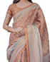 Vasthrlay Handloom Turquoise Paisley Saree